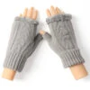 Fingerless Plush Gloves