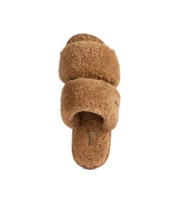 Women's UGG Donna Fluffy Slide -Uggbay 0004 UGGDonnaFluffySlideChestnut4