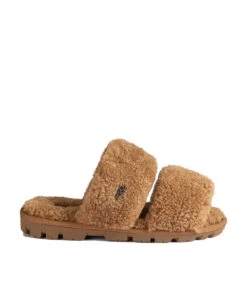 Women's UGG Donna Fluffy Slide -Uggbay 0007 UGGDonnaFluffySlideChestnut1