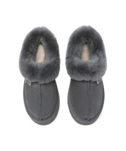 Women's UGG Hailey Slippers 35 Women's UGG Hailey Slippers -Uggbay 0014 Haily UGG Moccasin Grey 4