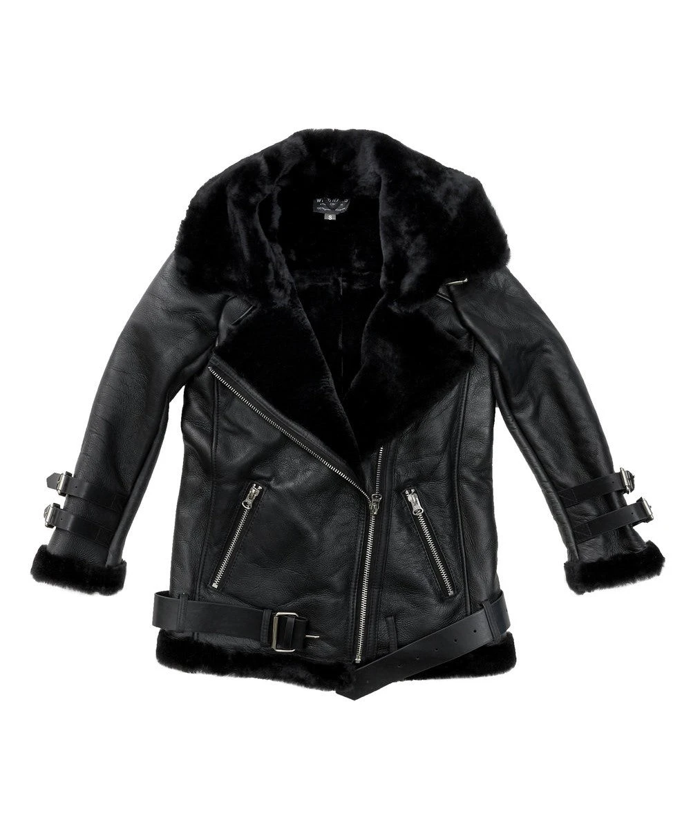 Women's Nappa Biker Sheepskin Jacket 2 Women's Nappa Biker Sheepskin Jacket - Image 2