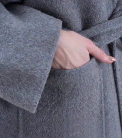 Cashmire Wool Fox Fur Coat 17 Cashmire Wool Fox Fur Coat -Uggbay CashmirewoolfoxfurcoatGREY 7