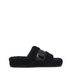 Women’s Jule Fluffy Slide -Uggbay JuleFluffyUGGSlidesBlack1