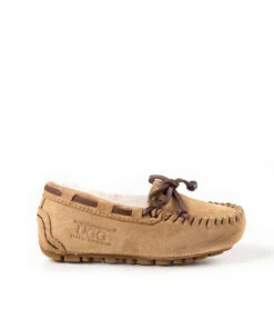 Kid’s Fur UGG Moccasin -Uggbay KidsFurUGGMoccasinChestnut1