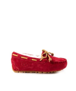 Kid’s Fur UGG Moccasin -Uggbay KidsFurUGGMoccasinTomato1