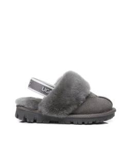 Kid’s Banded Scuff UGG Slippers 21 Kid’s Banded Scuff UGG Slippers -Uggbay KidsUGGBandedScuffSlipperGrey1