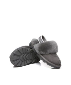 Kid’s Banded Scuff UGG Slippers 37 Kid’s Banded Scuff UGG Slippers -Uggbay KidsUGGBandedScuffSlipperGrey5
