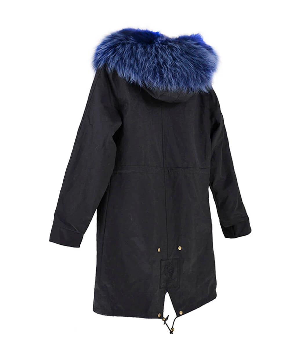Parka Jacket Black & Navy 3 Parka Jacket Black & Navy - Image 3