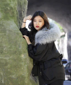 Rex Raccoon Parka Jacket 33 Rex Raccoon Parka Jacket -Uggbay RexRaccoonWomenFurParkaJacketBLACK 1