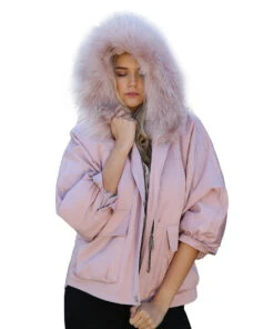 Rex Raccoon Parka Jacket 28 Rex Raccoon Parka Jacket -Uggbay RexRaccoonWomenFurParkaJacketPINK 3