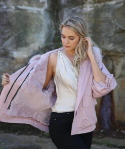 Rex Raccoon Parka Jacket 27 Rex Raccoon Parka Jacket -Uggbay RexRaccoonWomenFurParkaJacketPINK 5