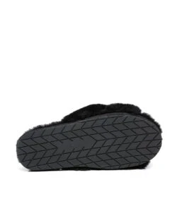 Women's UGG Premium Cross Over Slipper 38 Women's UGG Premium Cross Over Slipper -Uggbay Shop online australia ugg outlet store black color cross over premium women slippers bottom sole