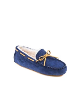Women's UGG Fur Moccasin 25 Women's UGG Fur Moccasin -Uggbay UGG Fur Moccasin Navy 1