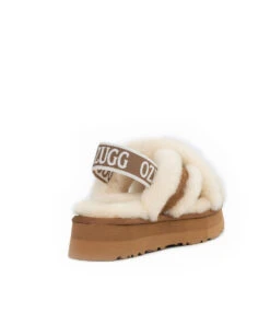 Women's UGG Ariel Platform Slippers 7 Women's UGG Ariel Platform Slippers -Uggbay UGGArielPlatformSlippersChestnut3