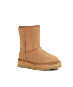 Women’s Short UGG Platform Boots 17 Women’s Short UGG Platform Boots -Uggbay UGGShortPlatformBootChestnut6