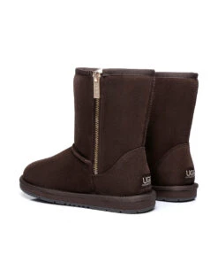 Women's UGG Classic Short Zip -Uggbay choc 2 adeda60b 53f2 4bca bbbe b75cc0e0819e