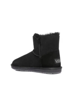 Women's UGG Classic Mini Button -Uggbay uggminibblk3